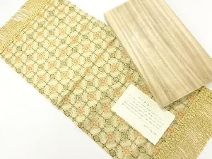 リサイクル　川島織物製　角立華紋織出し卓布